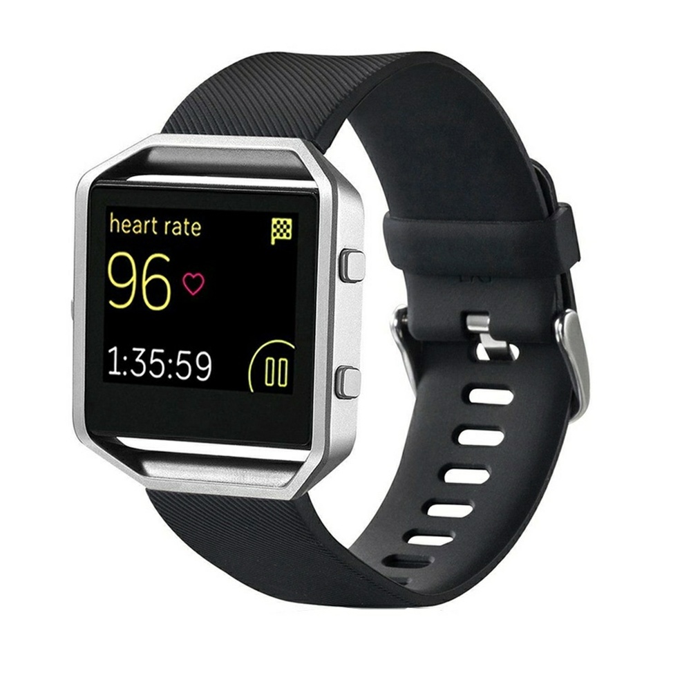 Fitbit Blaze Smart Fitness Watch, Black, Silver
